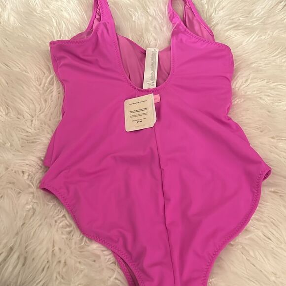 Fabletics Scoop Tie Back Shaping One-Piece Swimsuit size Xl - Picture 5 of 7